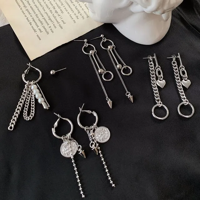 Alloy Fringed Earring (various designs)
