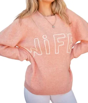 And The Why - Wifey Heart Embroidered Sweater