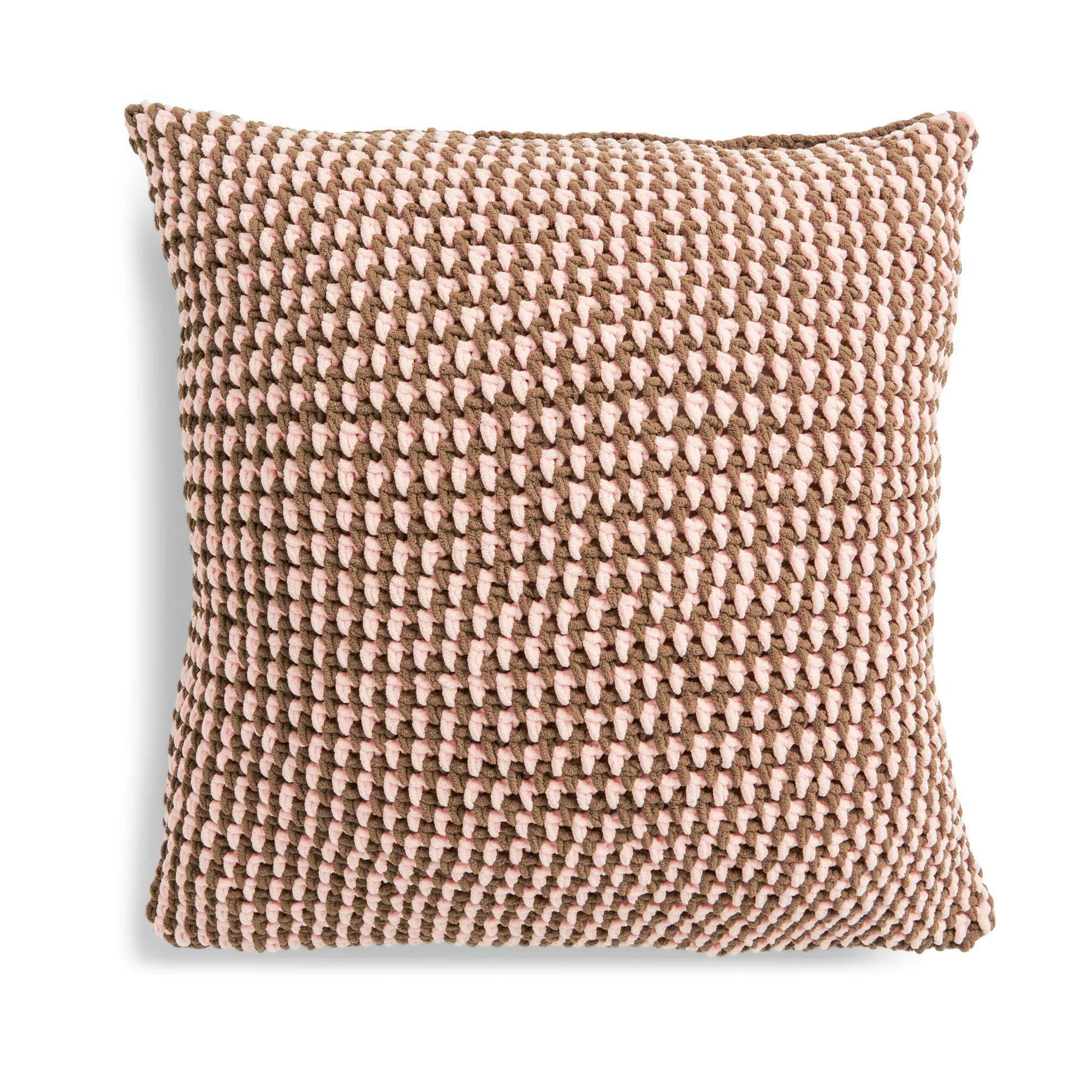 Bernat Crochet Granite Stitch Pillow Cover