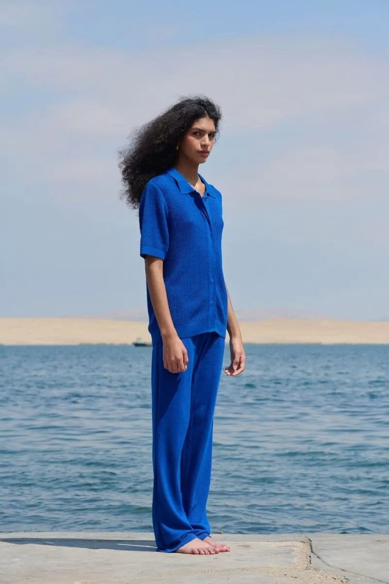 BLUE CABLES POLO SHIRT