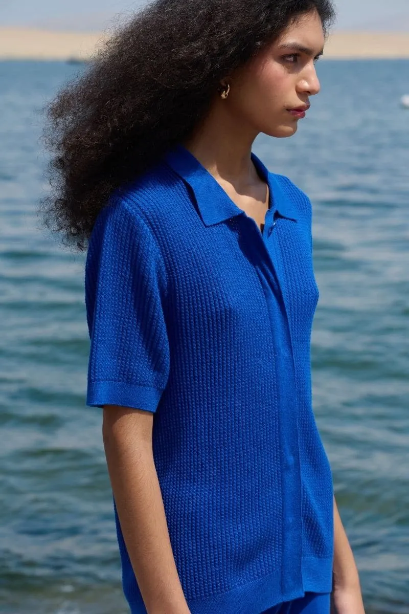 BLUE CABLES POLO SHIRT