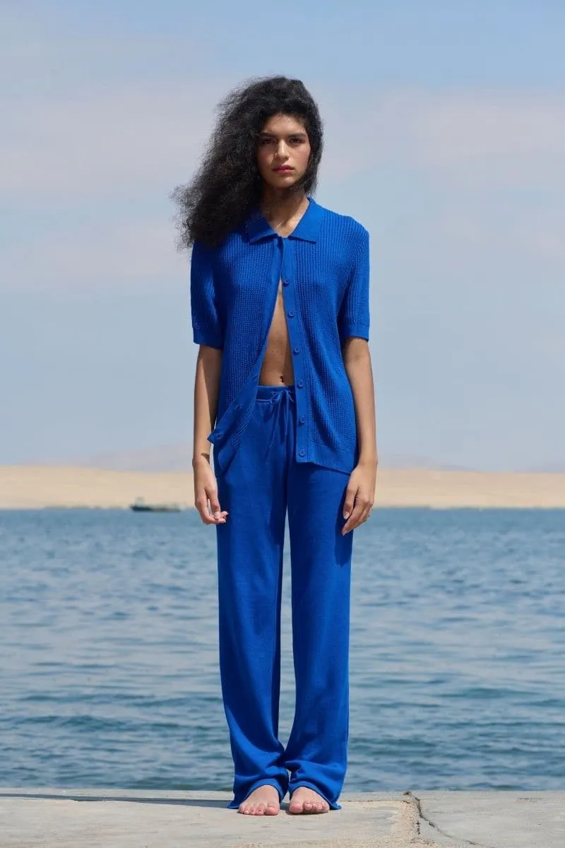 BLUE CABLES POLO SHIRT