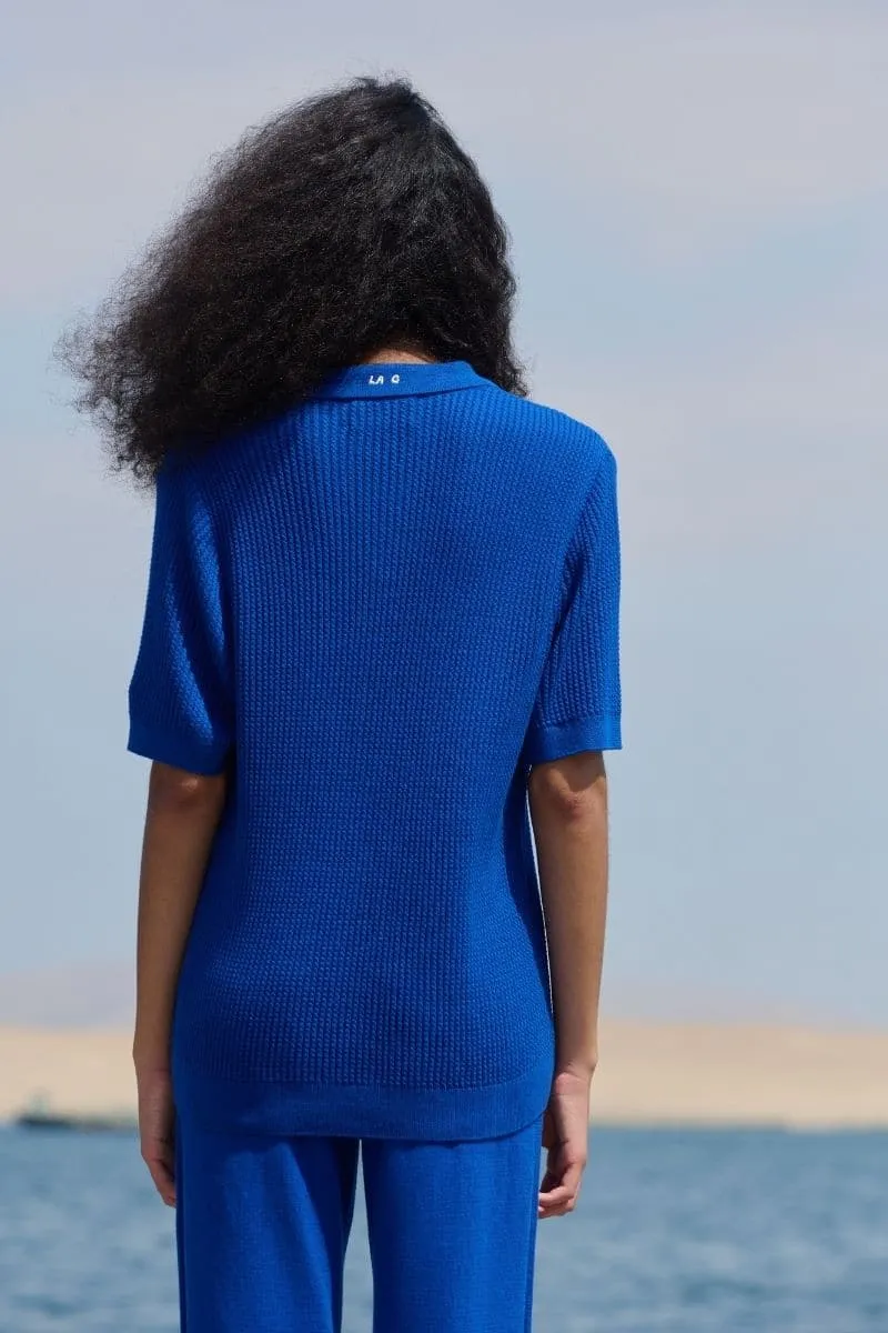 BLUE CABLES POLO SHIRT