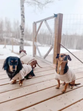 Fleece Dog Crew Sweatshirt - Biscuit
