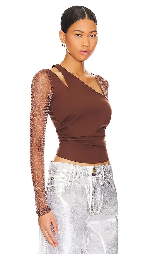 Free People x REVOLVE Janelle Layered Top in Chocolate