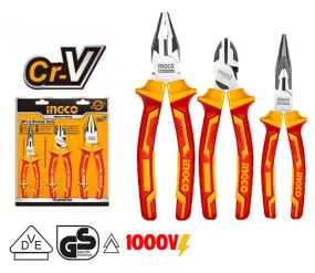 Ingco HIKPS28313 3pcs Insulated Pliers Set 1000V