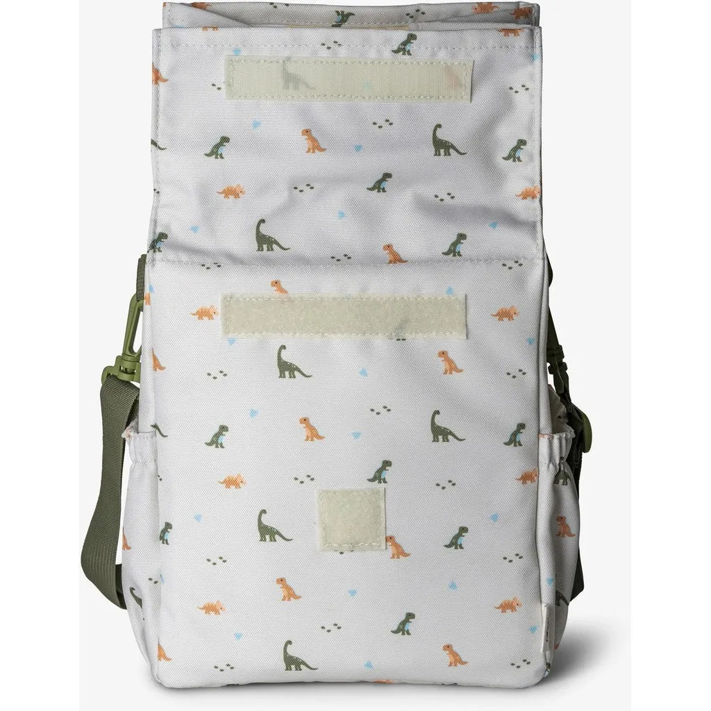 Insulated Roll-up Lunchbag - Dino Green