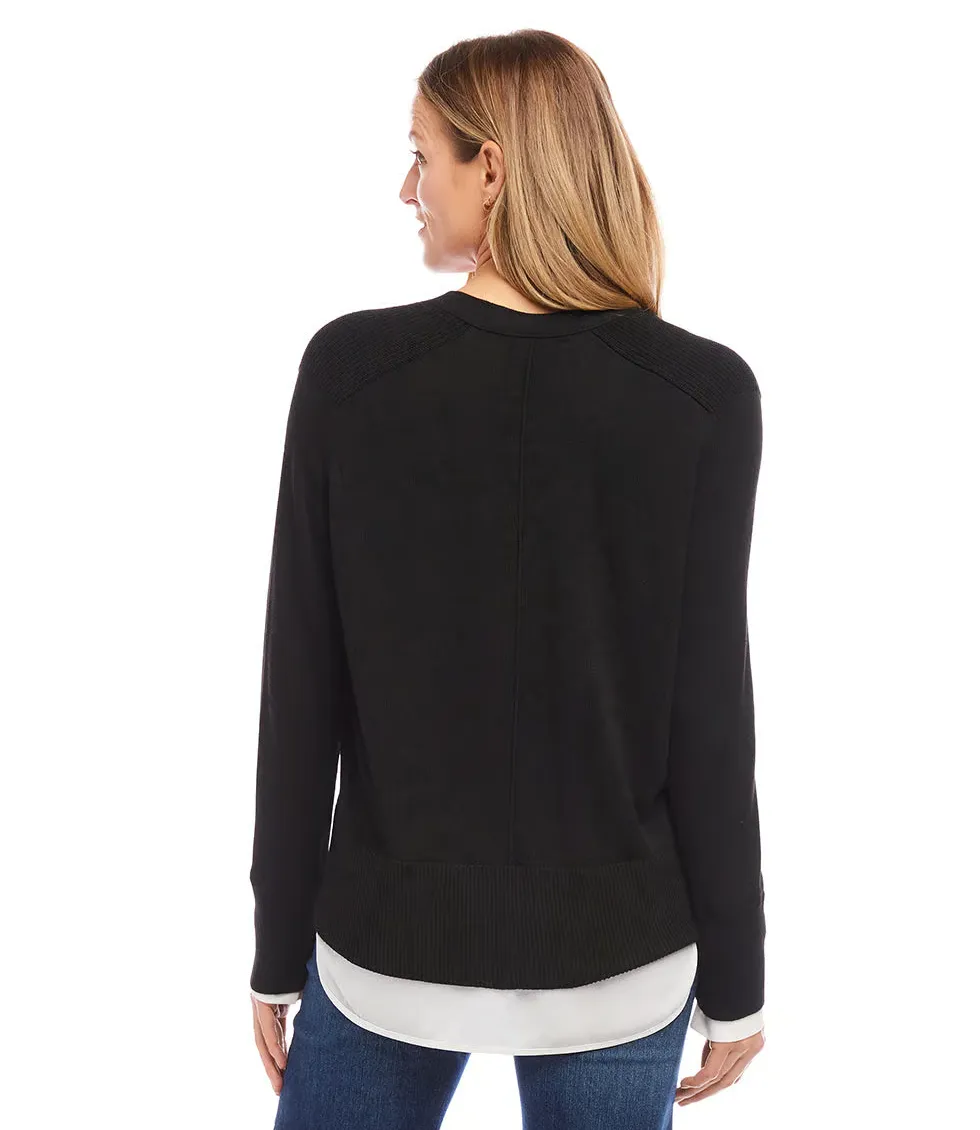 LAYERED SWEATER CARDIGAN