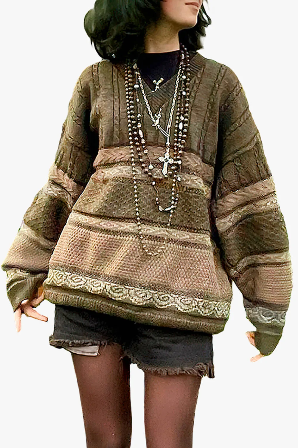 Moss Green Granola Girl Sweater