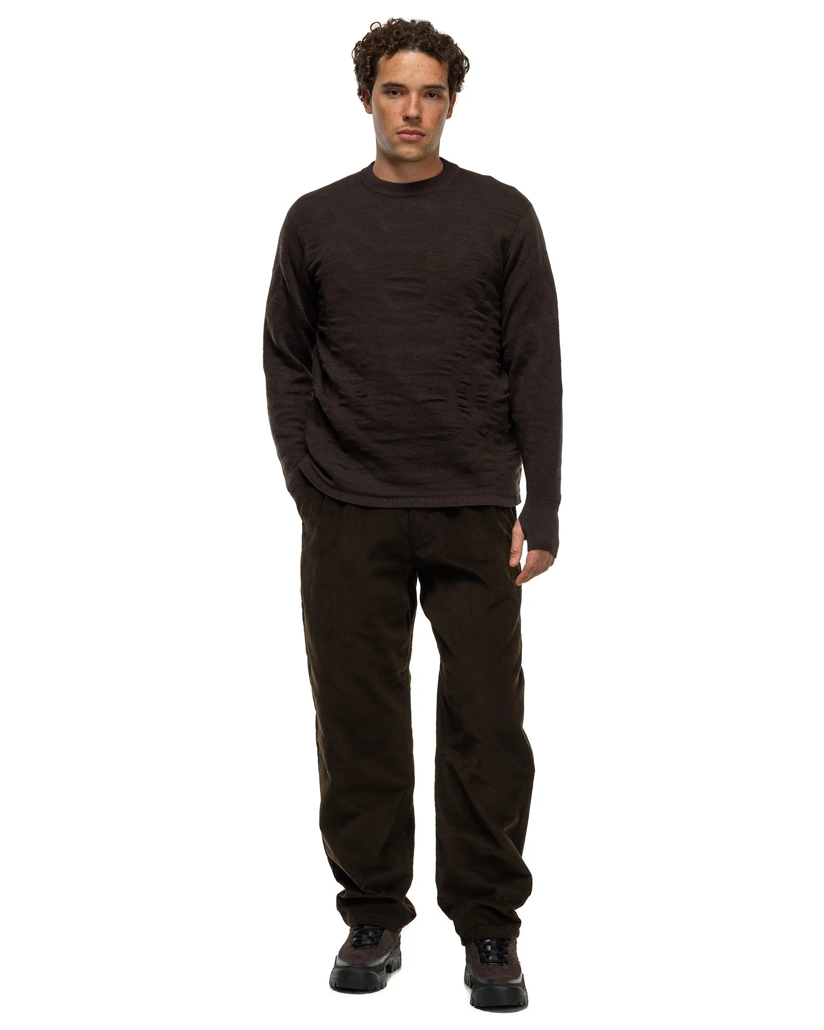Reaction Diffusion Knit Top Dark Brown