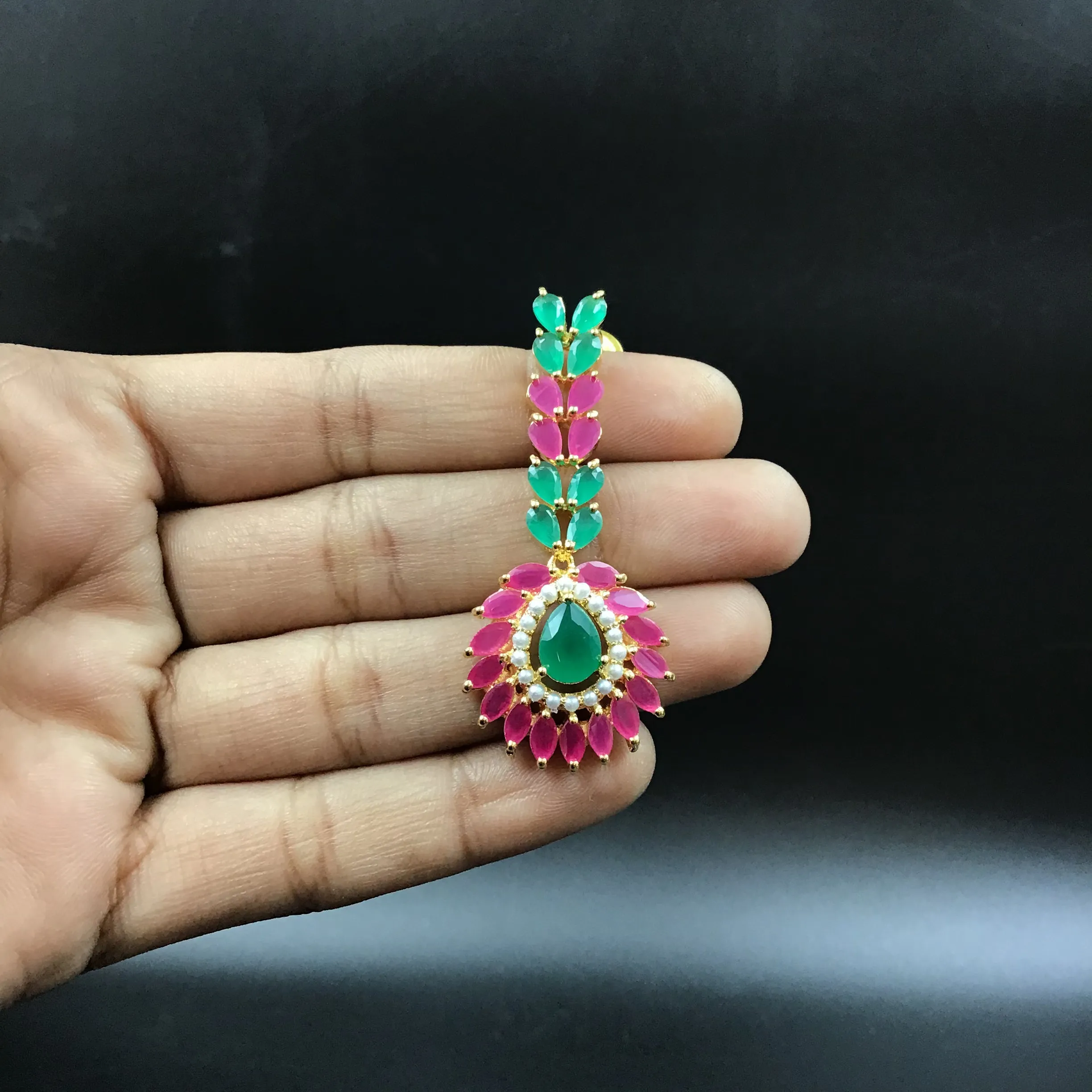 Round Neck Jadau Necklace Set 5993-65