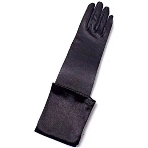 Shoulder Length White or Black Opera Gloves - Extra Large