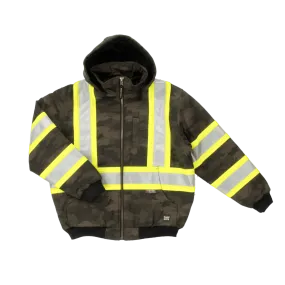 Tough Duck Men's Camo Flex Duck C1 Hi-Vis Hooded Safety Bomber